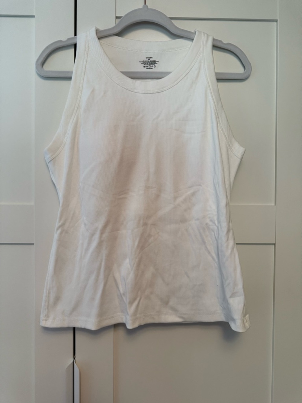 Two Classic Ribbed Tank Tops with Built In Bra - Black & White, XXL - Picture 9 of 12